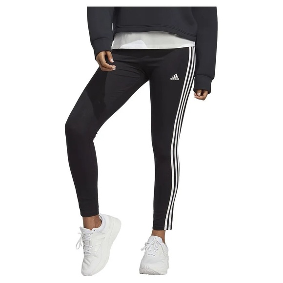 adidas Other - adidas Kids Black Leggings with White Stripes